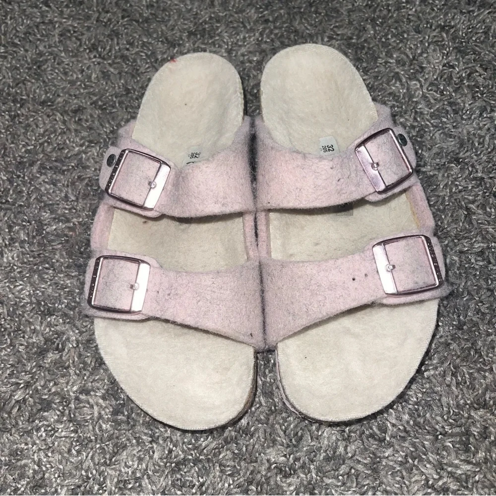 Birkenstock Women's Arizona Rivet Wool Shearling Sandals Sz 32